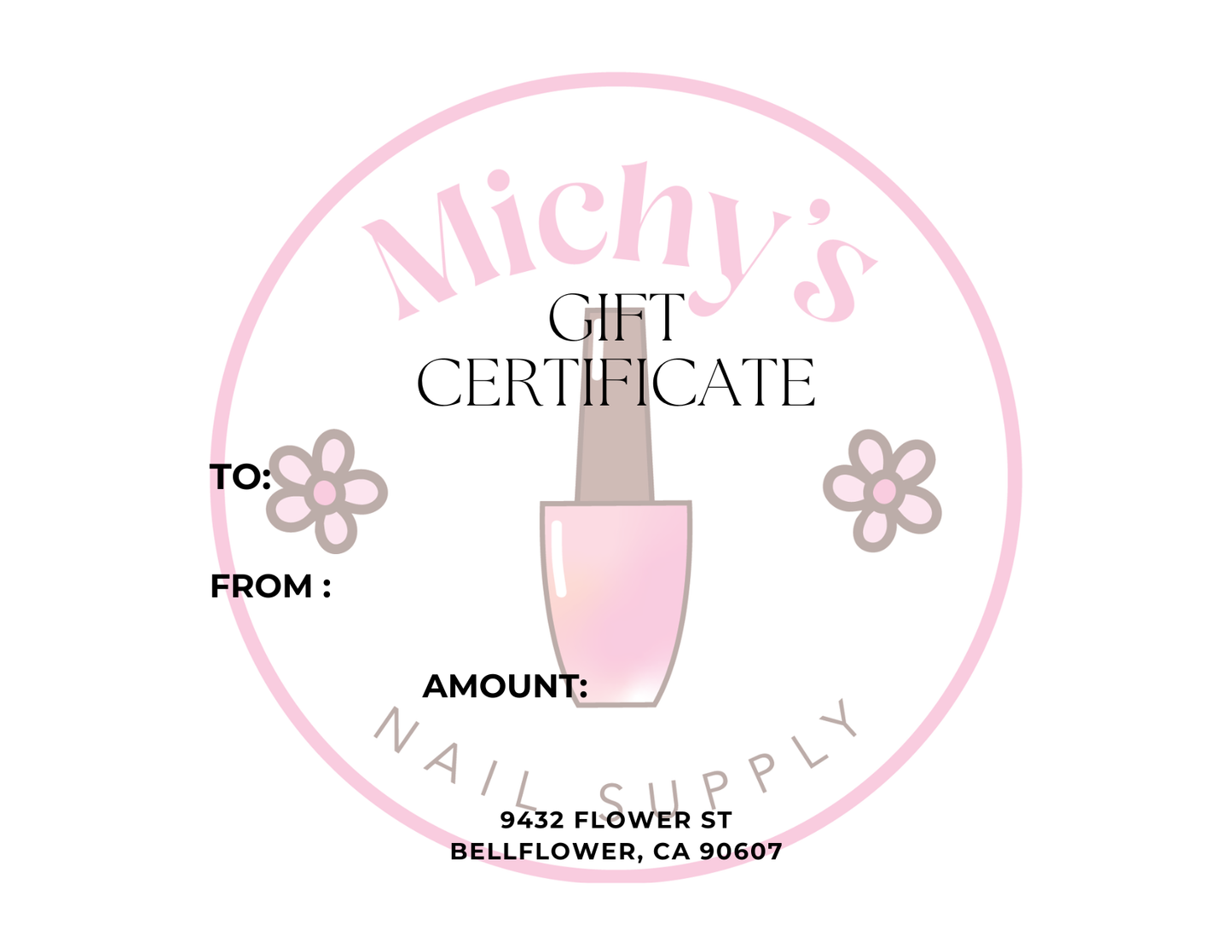 GIFT CERTIFCATE