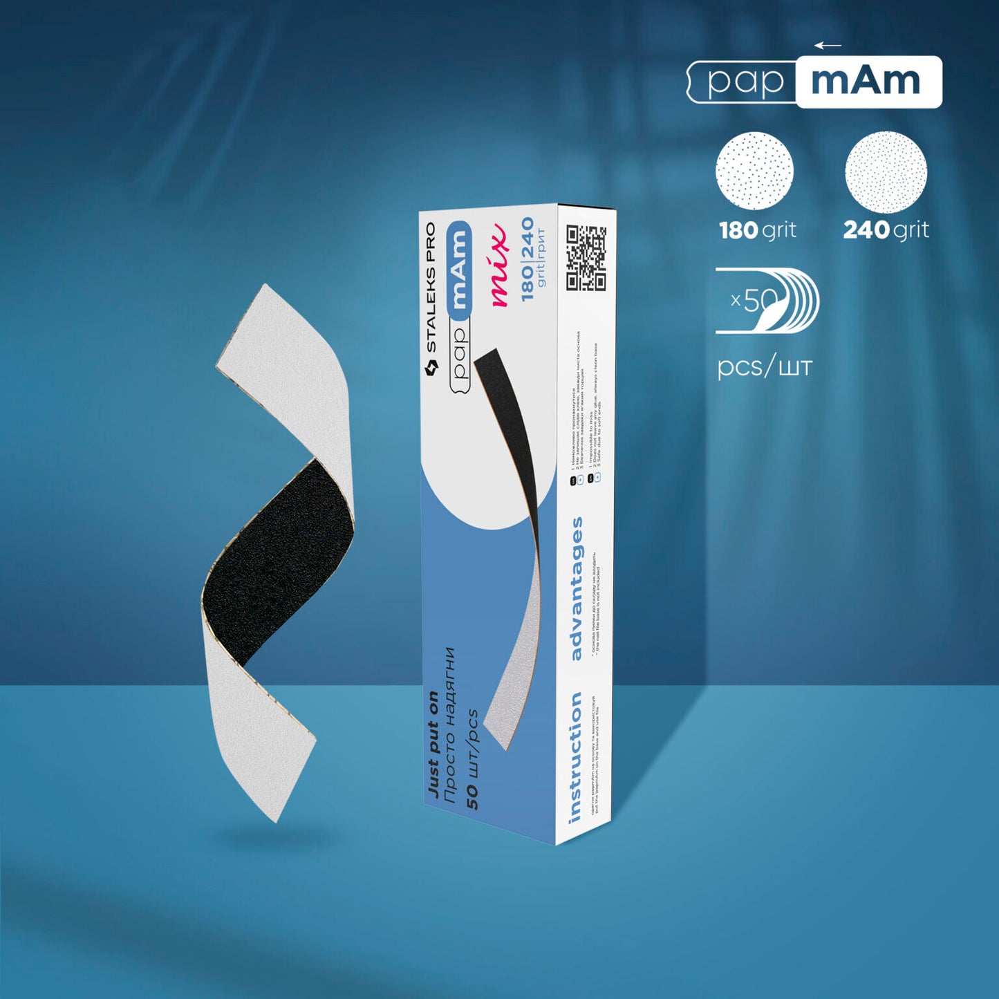 STALEKS PRO Disposable Double-Sided Files EXPERT 22 180/240 Grit