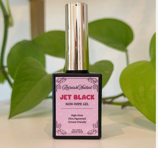 ReireishNailart Jet Black Non Wipe Gel