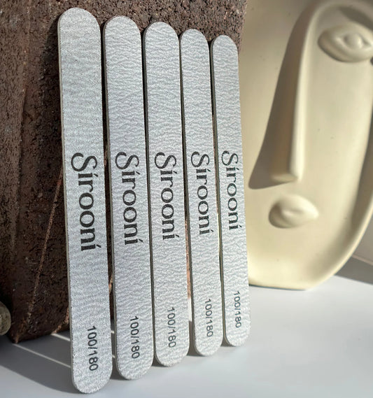 Sirooni Nail File Zebra Mini 100-180 Grit