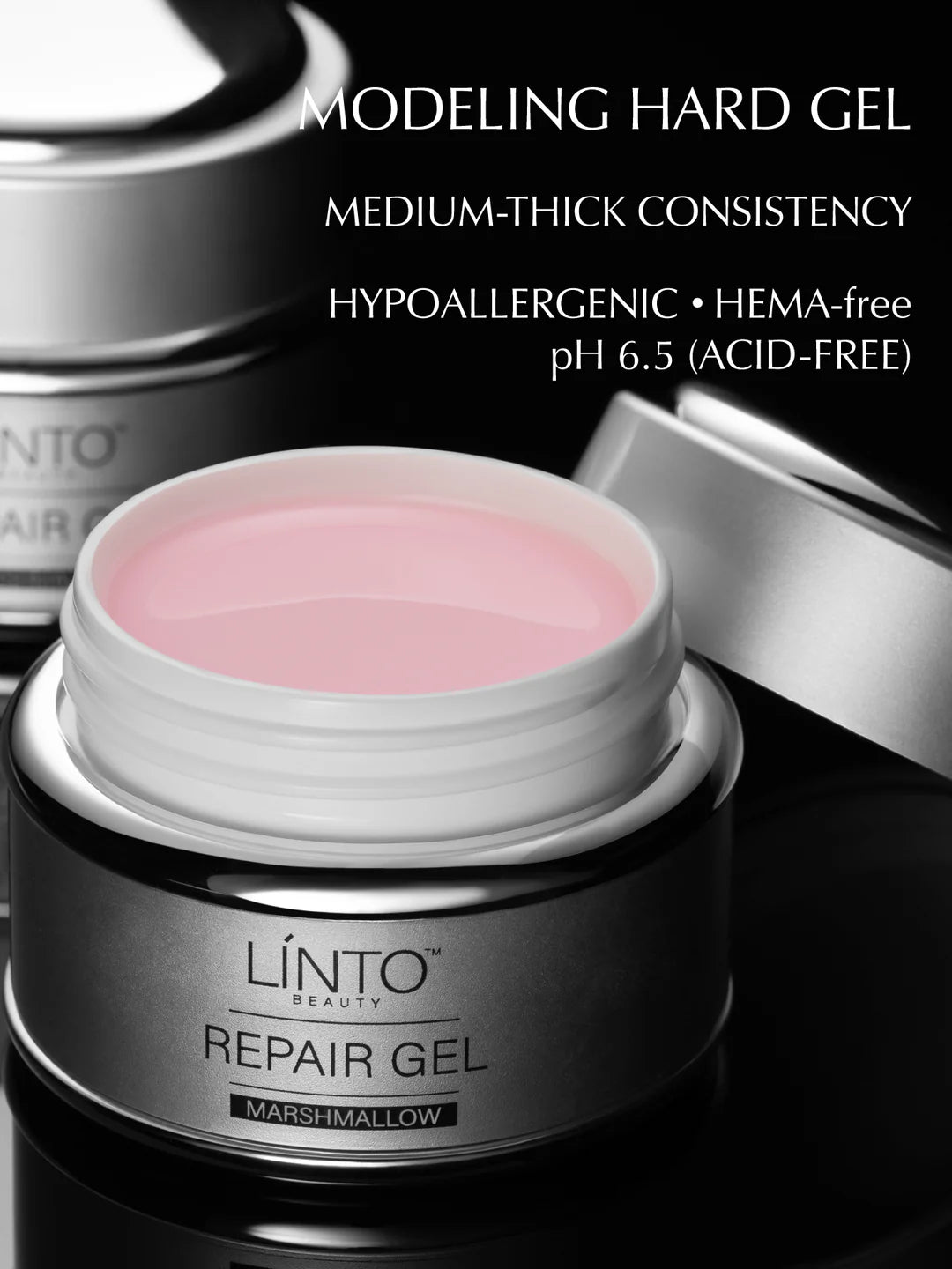 LiNTO Beauty Hard Gel – Marshmallow, 30 ml / 1.01 fl oz