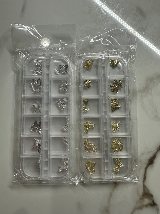 12 Grid Butterfly Charms