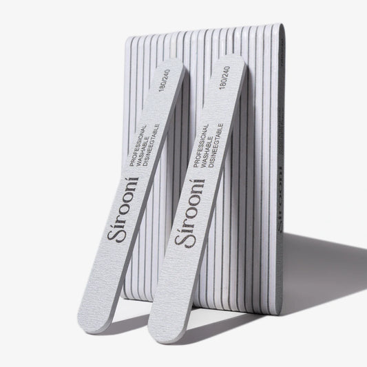 Sirooni Nail File Zebra Round Emery Board 180/240 Grit