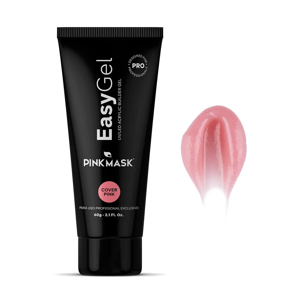 Pink Mask Easy Gel UV/LED Acrylic Builder Gel - Cover Pink, 2.1 fl oz