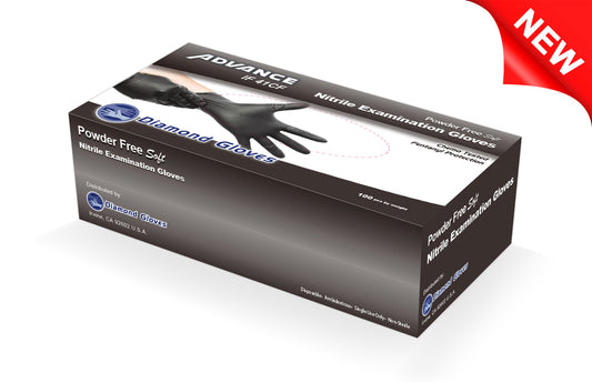 Black Nitrile Gloves Medium