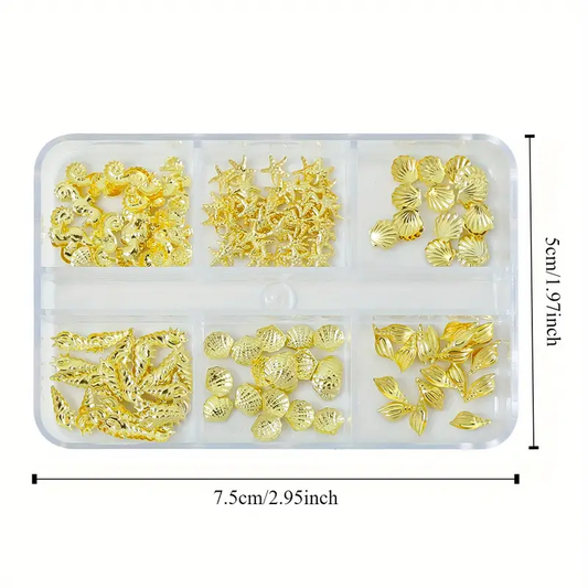 6 Grid Gold Charms