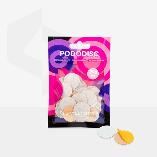 White Refill Pads For Pedicure Disc PODODISC STALEKS PRO M (50 Pc)